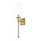 Z-Lite Mia 1 Light Wall Sconce, Rubbed Brass & White 805-1S-RB-WH - alternate 1